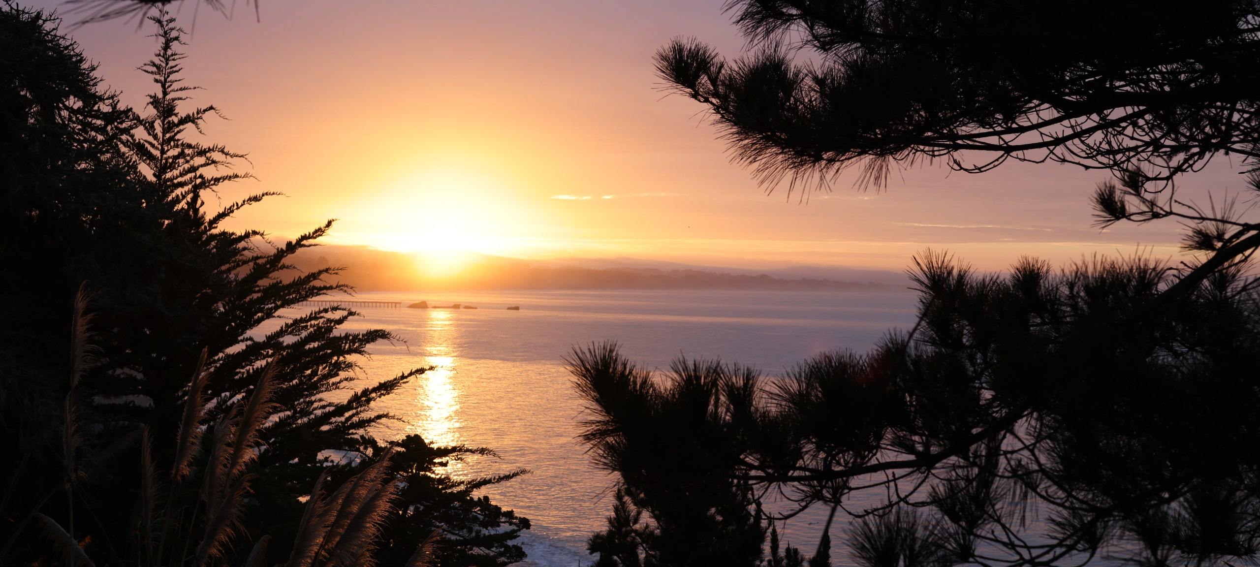 Sunset over Monterey Bay near Soquel, CA