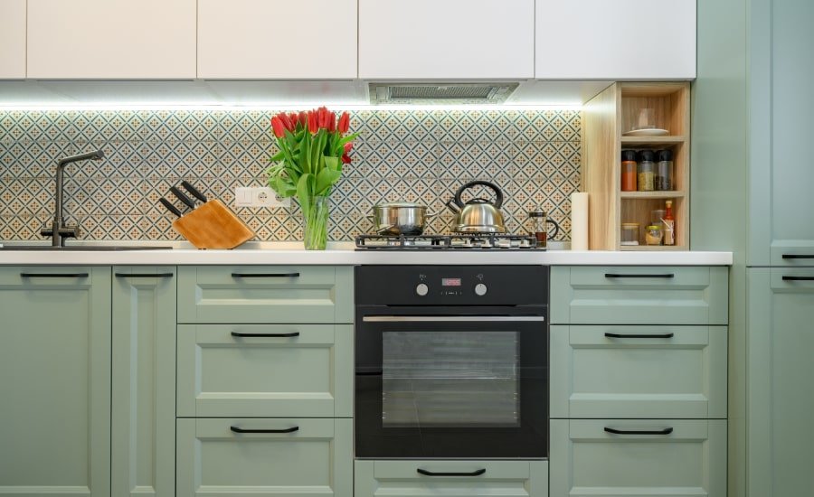 Beautiful modern green kitchen