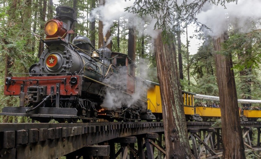Roaring Camp Railroad near Santa Cruz